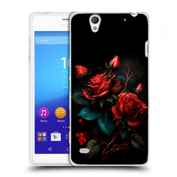 Пластиковый чехол на Sony Xperia C4 с принтом Розы красные
