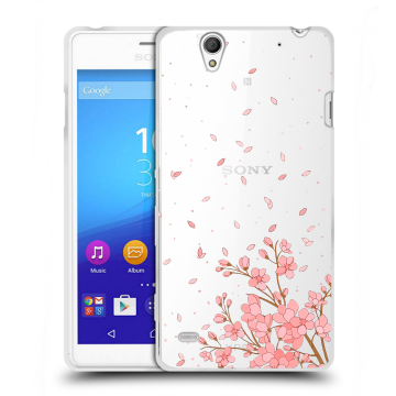 Пластиковый чехол на Sony Xperia C4 с принтом Ветка сакуры Пластиковый чехол на Sony Xperia C4 с принтом Ветка сакуры