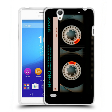 Пластиковый чехол на Sony Xperia C4 с принтом Кассета