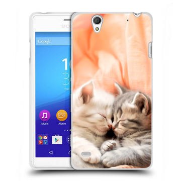 Пластиковый чехол на Sony Xperia C4 с принтом Котята