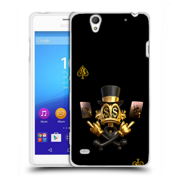 Пластиковый чехол на Sony Xperia C4 с принтом Золотой скрудж макдак