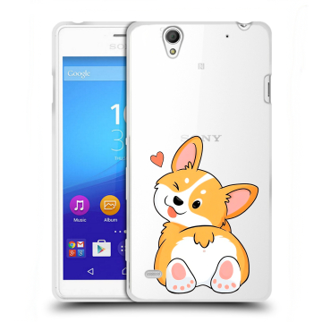 Пластиковый чехол на Sony Xperia C4 с принтом Корги Пластиковый чехол на Sony Xperia C4 с принтом Корги