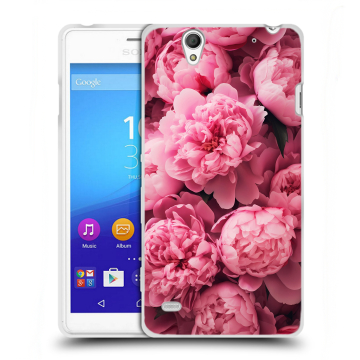 Пластиковый чехол на Sony Xperia C4 с принтом цветы пионы Пластиковый чехол на Sony Xperia C4 с принтом цветы пионы