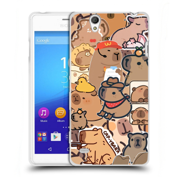 Пластиковый чехол на Sony Xperia C4 с принтом капибара
