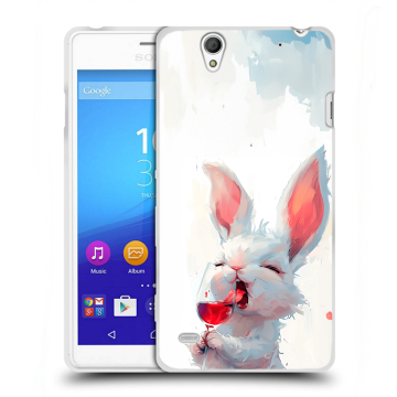 Пластиковый чехол на Sony Xperia C4 с принтом кролик зайчик Пластиковый чехол на Sony Xperia C4 с принтом кролик зайчик