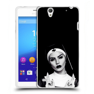 Пластиковый чехол на Sony Xperia C4 с принтом монашка