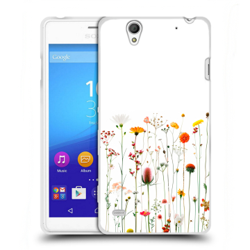 Пластиковый чехол на Sony Xperia C4 с принтом цветы Пластиковый чехол на Sony Xperia C4 с принтом цветы