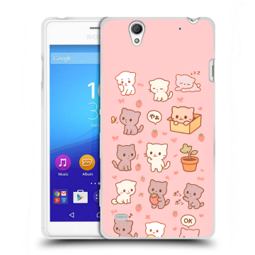 Пластиковый чехол на Sony Xperia C4 с принтом Hello Kitty Хелоу Кити