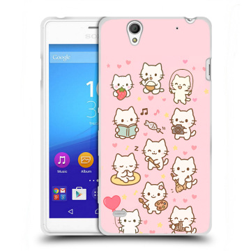 Пластиковый чехол на Sony Xperia C4 с принтом Hello Kitty Хелоу Кити Пластиковый чехол на Sony Xperia C4 с принтом Hello Kitty Хелоу Кити