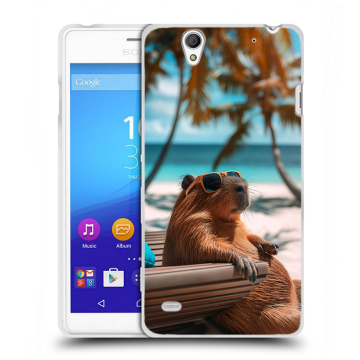 Пластиковый чехол на Sony Xperia C4 с принтом Капибара Пластиковый чехол на Sony Xperia C4 с принтом Капибара