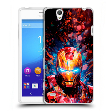 Пластиковый чехол на Sony Xperia C4 с принтом Железный человек Ironman Пластиковый чехол на Sony Xperia C4 с принтом Железный человек Ironman