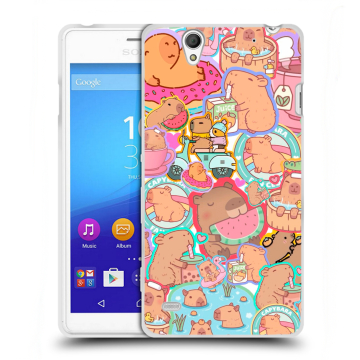 Пластиковый чехол на Sony Xperia C4 с принтом капибары