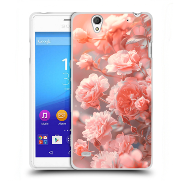 Пластиковый чехол на Sony Xperia C4 с принтом Розы цветы Пластиковый чехол на Sony Xperia C4 с принтом Розы цветы
