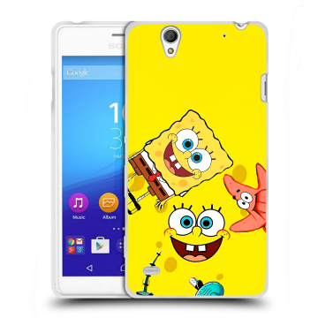 Пластиковый чехол на Sony Xperia C4 с принтом Спанч боб Спанчбоб
