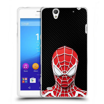 Пластиковый чехол на Sony Xperia C4 с принтом человек паук spiderman