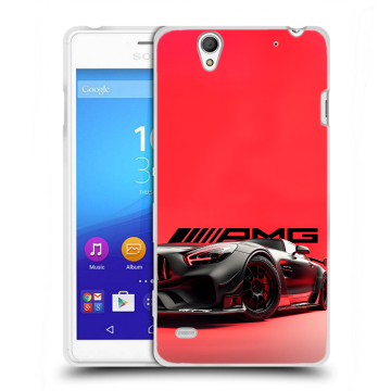 Пластиковый чехол на Sony Xperia C4 с принтом Мерседес Mercedes AMG