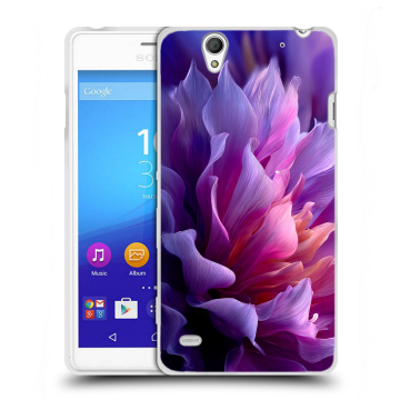 Пластиковый чехол на Sony Xperia C4 с принтом женский цветы