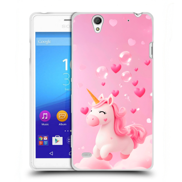 Пластиковый чехол на Sony Xperia C4 с принтом Единорог