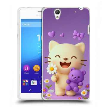 Пластиковый чехол на Sony Xperia C4 с принтом для девочек