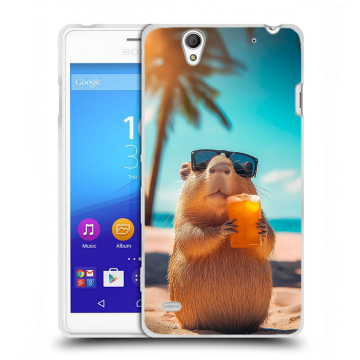 Пластиковый чехол на Sony Xperia C4 с принтом Капибара
