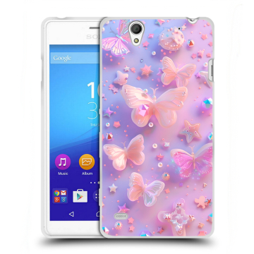 Пластиковый чехол на Sony Xperia C4 с принтом Бабочки