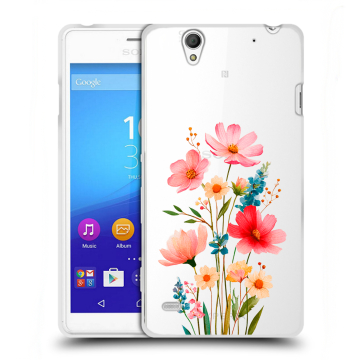 Пластиковый чехол на Sony Xperia C4 с принтом Цветы