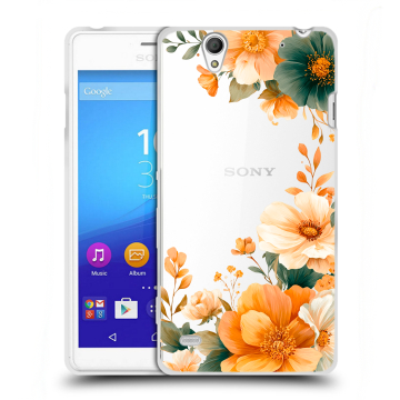 Пластиковый чехол на Sony Xperia C4 с принтом Цветы принт