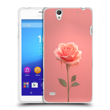 Пластиковый чехол на Sony Xperia C4 с принтом Розовая роза