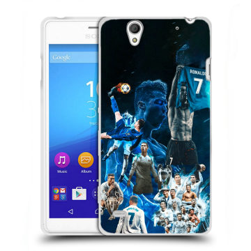 Пластиковый чехол на Sony Xperia C4 с принтом Реал Роналдо Пластиковый чехол на Sony Xperia C4 с принтом Реал Роналдо