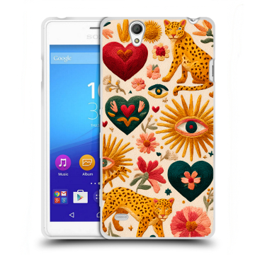 Пластиковый чехол на Sony Xperia C4 с принтом Модный принт
