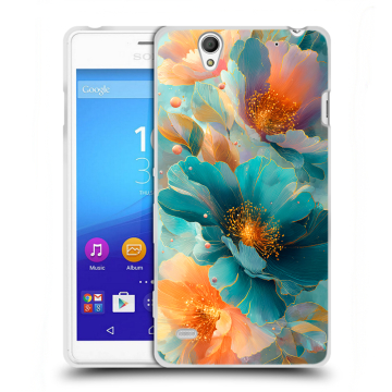 Пластиковый чехол на Sony Xperia C4 с принтом Цветы