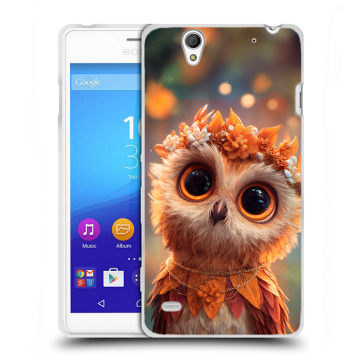 Пластиковый чехол на Sony Xperia C4 с принтом Милая сова