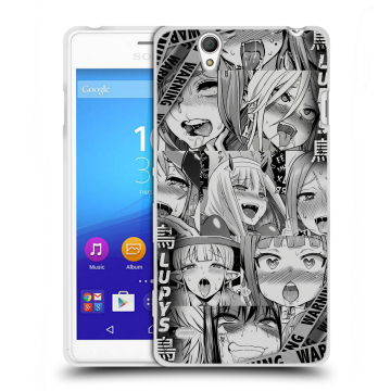 Пластиковый чехол на Sony Xperia C4 с принтом Ahegao Ахегао Аниме