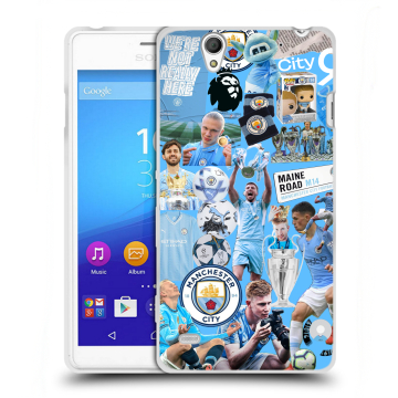 Пластиковый чехол на Sony Xperia C4 с принтом Man City Манчестер Сити
