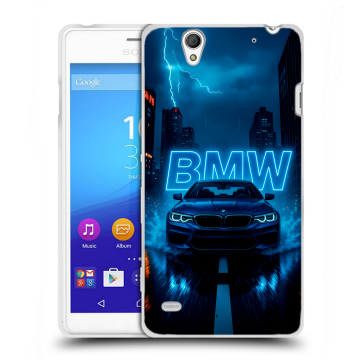 Пластиковый чехол на Sony Xperia C4 с принтом BMW БМВ