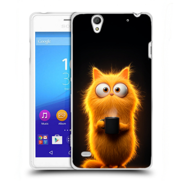Пластиковый чехол на Sony Xperia C4 с принтом Смешной кот Пластиковый чехол на Sony Xperia C4 с принтом Смешной кот