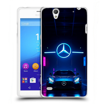 Пластиковый чехол на Sony Xperia C4 с принтом Mercedes Мерседес Пластиковый чехол на Sony Xperia C4 с принтом Mercedes Мерседес