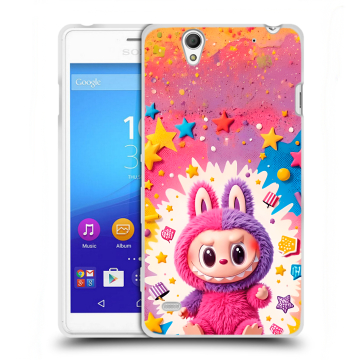Пластиковый чехол на Sony Xperia C4 с принтом Labubu Лабубу Пластиковый чехол на Sony Xperia C4 с принтом Labubu Лабубу