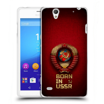 Пластиковый чехол на Sony Xperia C4 с принтом Флаг Герб СССР