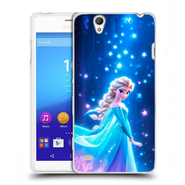 Пластиковый чехол на Sony Xperia C4 с принтом Холодное сердце Frozen