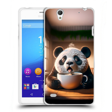 Пластиковый чехол на Sony Xperia C4 с принтом смешная панда