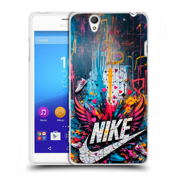 Пластиковый чехол на Sony Xperia C4 с принтом Nike Найк