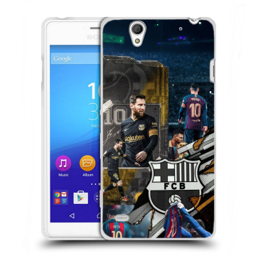 Пластиковый чехол на Sony Xperia C4 с принтом Messi Barcelona