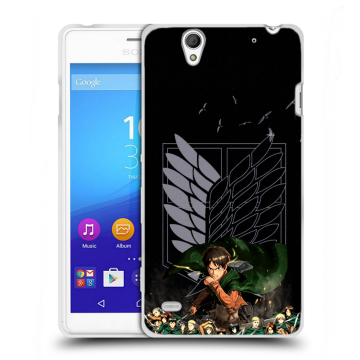 Пластиковый чехол на Sony Xperia C4 с принтом Атака титанов Пластиковый чехол на Sony Xperia C4 с принтом Атака титанов