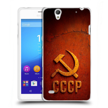 Пластиковый чехол на Sony Xperia C4 с принтом Флаг Герб СССР Пластиковый чехол на Sony Xperia C4 с принтом Флаг Герб СССР