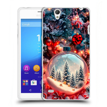 Пластиковый чехол на Sony Xperia C4 с принтом Новый год