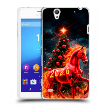 Пластиковый чехол на Sony Xperia C4 с принтом Новый год