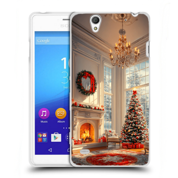 Пластиковый чехол на Sony Xperia C4 с принтом Новый год