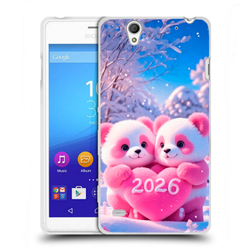 Пластиковый чехол на Sony Xperia C4 с принтом Новый год