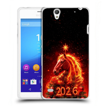 Пластиковый чехол на Sony Xperia C4 с принтом Новый год